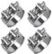 ilauke 4 Stück Gelenkbolzenschelle Edelstahl, 40-43mm Schlauchschellen Edelstahl, Bandbreite 12mm, Schlauchklemme Schellen Set geeignet für Pool Waschmaschine Benzinschlauch Teich und Garten