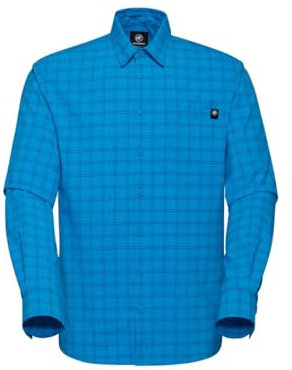 Mammut Lenni Longsleeve Shirt Men | Outdoor Clothing for Hiking, with Sun Protection | Marine, M