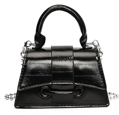 KBRPEY Pochette Donna in Pelle Pu con Manico Elegante Tracolla Argento a Spalla da Sera Per Feste Matrimoni Cerimonia