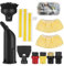 Accessori per pulitore a vapore, compatibile con pulitore a vapore Kärcher Accessori SC1 SC2 SC3 SC4 SC5, bocchino, spazzola rotonda, spazzola per fughe, estrattore finestra, panno in microfibra (2)