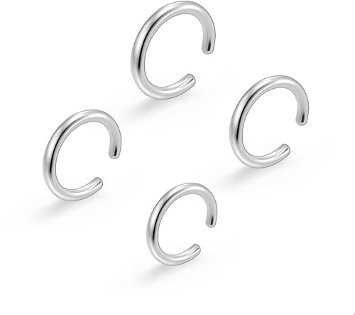 ALEXCRAFT Ear Cuff Ohrclips Set Helix Manschette Conch Creolen für Damen | Edelstahl Ohrclips Set Ear Cuff Ohrclips Ohne Ohrloch Fake Pircing Ohrringe Zircon Chunky Breit Klein Creolen Ohrklemme Set