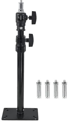 Camera Ceiling Wall Mount Light Stand 36-55 cm with 1/4 inch to 3/8 inch Universal Adapter Photography Arm for Photo Studio Video Light, Flash, Ring Light