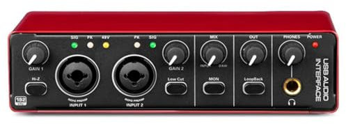 Ohulelks E -Gitarre und Studio Singen Soundcard -Audio -Schnittstelle mit Anzeigenkonverter und Überwachung für die Podcast -Aufnahme