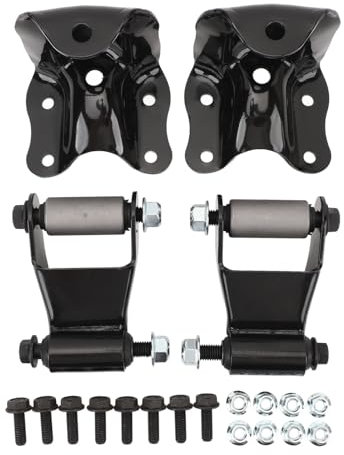 Rear Leaf Spring Shackle Brackets High Strength Heavy Duty Repair Kit for B2500 B2300 B3000 B4000 Steel 4 Piece Set
