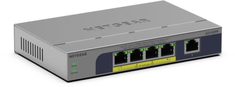 NETGEAR 5-Port Gigabit Ethernet Unmanaged PoE+ Switch - with 4 x PoE+ @ 83W, Dynamic PoE, Fanless, Desktop or Wall Mount (GS105PP)