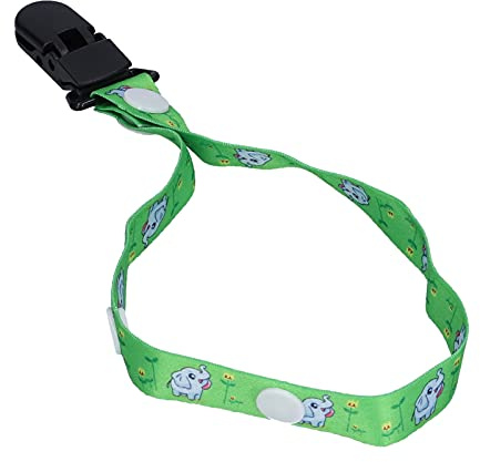 OVAQUIXI Schnuller-Clips, Universal-Gurt mit Tiermuster für Babys und Kleinkinder, Niedlicher Zahnungsspielzeug-Gurt für Schnuller, Geschirrtücher und Lätzchen, Polyester-Klemme/Halterung für Babys