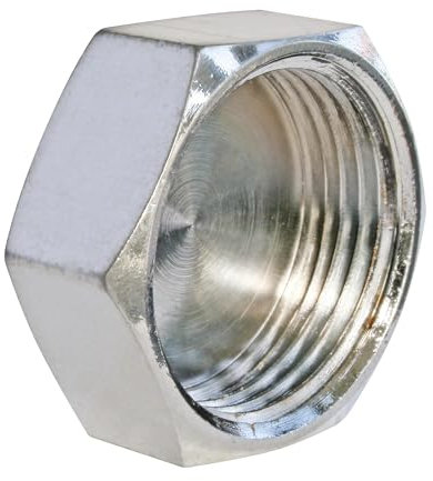 SOMATHERM FOR YOU, Bouchon laiton chromé femelle 20/27 pour raccords plomberie - Étanchéité avec joint plat - Compatible réseaux d'eau sanitaire et chauffage - Raccord à visser