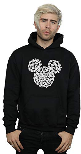 Disney Men's Mickey Mouse Head of Hands Hoodie Black XXXXX-Large