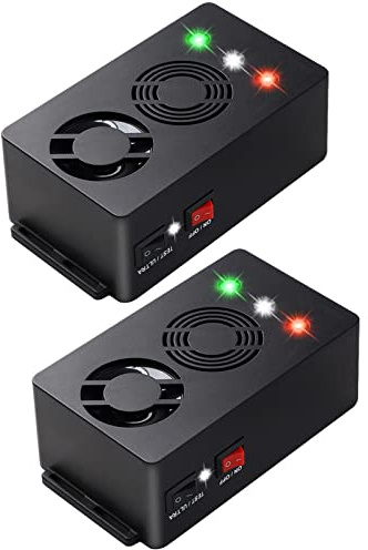 Angveirt Lot de 2 répulsifs à ultrasons pour souris à piles pour moteurs de voiture, écureuils, nuisibles, sous le capot, pour maison, garage, grenier, intérieur