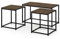 Furinno Camnus Mesa Baja Vie Moderne, Juego de Mesa con Una Mesa Basse y Dos Mesas Auxiliares, Nogal Columbia