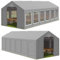 Das Company Partyzelt 6x12m Lagerzelt Universalzelt Moskitonetz wasserdicht grau Zelt 560g/m² PVC Plane Hochwertigeszelt Gartenzelt Summer ISDM - Faltpavillon, Gartenpavillon, Pavillon - Gartenhaus