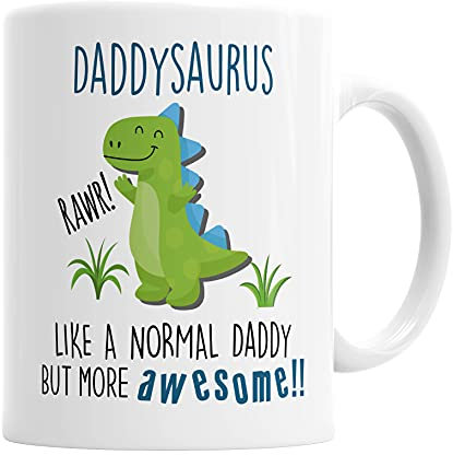 Daddysaurus Tazza con dinosauro per la festa del papà, compleanno, Natale, divertente regalo per papà