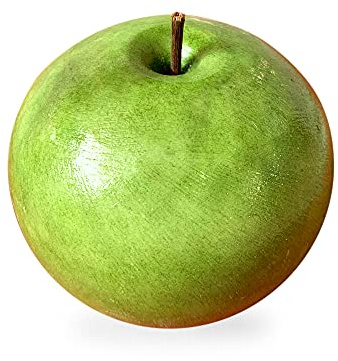 CBAM Tischskulptur Apfel Grün Obst aus Marmor handbemalt Marmor Green Fruit Sculpture