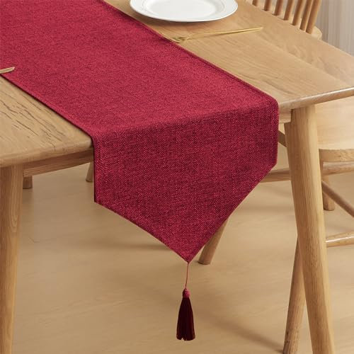 WAITER TREE Tischläufer Leinen Hochwertiger Tischläufer Tischwäsche Uni einfarbig Pflegeleicht Kollektion Tischläufer Leinenoptik Tischläufer
