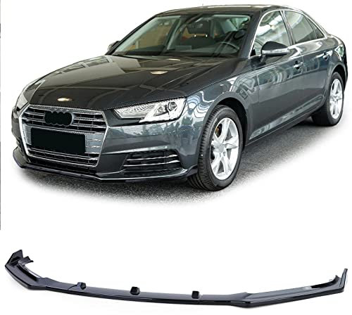 Front Spoiler Lippe Stoßstange Schwarz Glanz für Audi A4 B9 8W 15-19