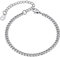 ChainsHouse Cuban Link Bracelet for Men Women Thin Chain Silver Bracelets Hand Wrist Chains 3mm 16cm