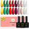 Yueshop Christmas Gel Nail Polish Set,10 Pcs Gel Nail Varnish Soak Off UV Nail Yellow Red Green Purple Silver,Gel Polish Starter Set Christmas,8ml