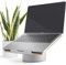 HumanCentric Laptop Riser for Desk in Black Walnut Wood Top and Space Gray Aluminum Base, Compatible with MacBook and Other Laptops Up to 16 Inches, Ergonomic Computer Holder, 25-Degree Angle Tilt
