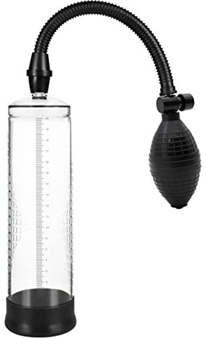 Rev Penis Pumps Bomba para el Pene con Bomba Exprimible, Bomba para Agrandar el Pene, Bomba de Vacío, Bomba de Erección, Juguete Sexual Negro y transparente Bomba de pene de tamaño único