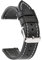 Berfine 20mm Weich Vegetabil Gegerbte Rindleder Uhrenarmband, Quick Release Leder Uhrenband, Ersatzarmband für Smartwatch, Schwarze