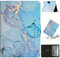 Case per Amazon Fire HD 10 2021 Bumper Case Custodia Tablet in PU Pelle Flip Anti-Drop Protettiva Cover con Slot Schede Supporto Funzione Magnetico Case per Amazon Fire HD 10 2021,Blu