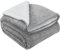 Juskys Fleecedecke 150x200 cm mit Sherpa - flauschig, warm, waschbar - Decke für Bett und Couch - Tagesdecke, Kuscheldecke Hellgrau