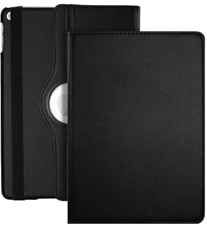 MOBISTAR® Rotating Case for iPad mini (A17 Pro, 2024 Model, 7th Generation) / mini 6 (2021 Model, 6th Generation) - 360 Degree Leather Smart Folio Stand Protective Cover, Auto Wake/Sleep (Black)