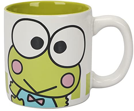 Bioworld Hello Kitty Keroppi - Tazza in ceramica bianca, 453 ml