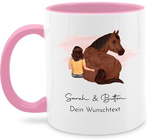 Tasse Tassen 325ml - Pferd - Pferdemädchen Namen - Pferde Mädchen Geschenk - 325 ml - Rosa - geschenke für reiterinnen reitersachen pferden pferdemotiv glühweintassen pferdetassen pferdetasse