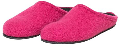 Gottstein Filzpantoffeln Alp-Comfort aus Mulesing-freier Schaf-Schurwolle mit Komfort-Einlegesohle – Handgefertigte Hausschuhe aus Wollfilz für Damen & Herren Größe EU 36-47 Pink, 41