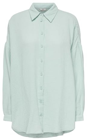 ONLY Damen ONLTHYRA Oversized Shirt NOOS WVN 15267998 ,Harbor Gray ,L