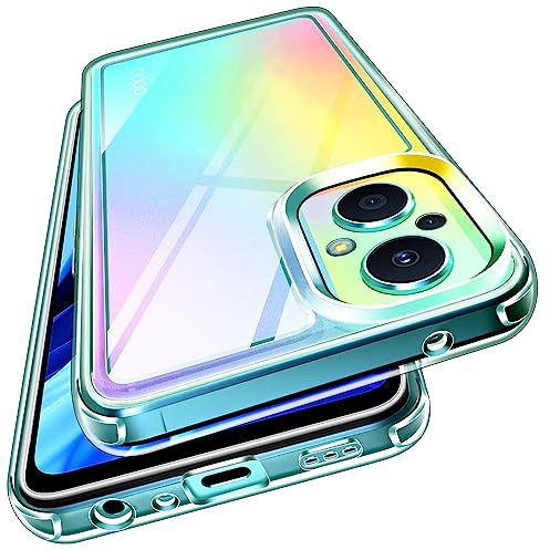ivoler Nie Vergilbung Klar Hülle für Oppo Reno8 Lite 5G / Oppo Reno 8 Lite 5G, [Militärischer Schutz] Stoßfest Kratzfest Transparent Schutzhülle, Dünn Durchsichtige Handyhülle Case Cover