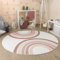 Paco Home Kinderteppich Teppich Kinderzimmer Rund Spielmatte Babymatte Waschbar Bis 30 Grad Sonne Regenbogen Schriftzug Motiv, Grösse:160 cm Rund, Farbe:Pink
