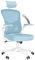 rattantree Ergonomischer Bürostuhl, Schreibtischstuhl mit Verstellbarer Kopfstütze, Armlehnen und Lendenwirbelstütze, Höhenverstellung, Drehstuhl für Büro, Blau