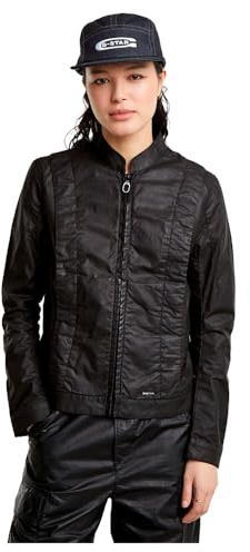 G-Star Damen Coated Overshirt Biker Jacket