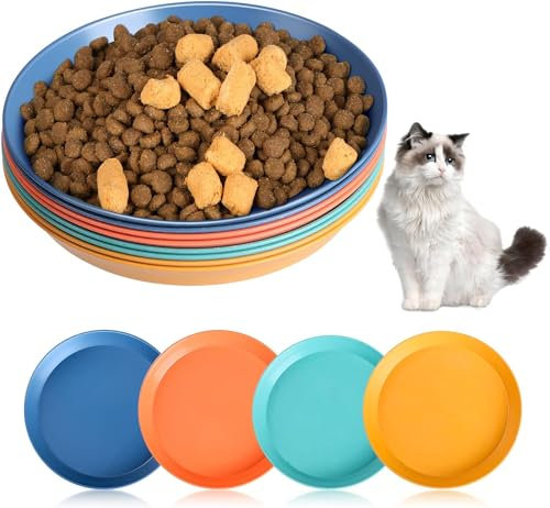 Lot de 8 gamelles pour chat pour nourriture et eau, 15 cm, gamelles pour chat