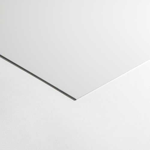 Plaque Aluminium Blanc Pur RAL 9010 Epaisseur 1,5mm Hauteur 15 cm (Satiné, Longueur 100 cm)