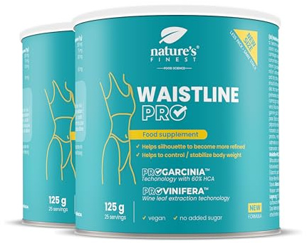 Nature's Finest Waistline PRO, Trinkpulver 250 g (2er Pack) | Mit Rotwein-Traubenextrakt (30 % Polyphenole) & Garcinia cambogia (60 % HCA) - Ananasgeschmack, vegan
