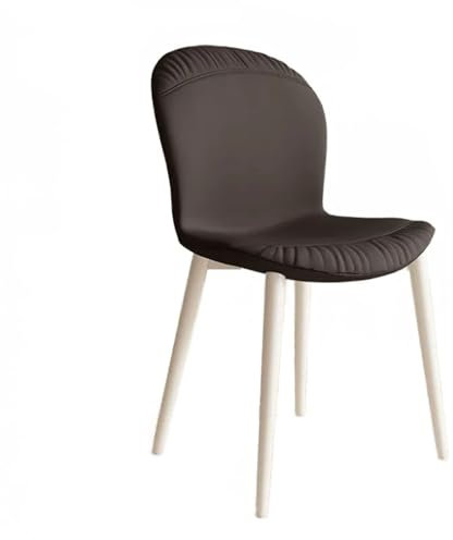 Aimeryup Schlafzimmer-Esszimmerstuhl mit Rückenlehne, Kunstlederkissen, Sitz, Metallrahmen, Arbeitszimmer, 43 x 49 x 88 cm (Größe: 43 x 49 x 88 cm, Farbe: B)