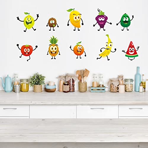 Amimagen Wandtattoos Küche Obst Wandaufkleber - Cartoon Wandsticker - Küche Schrank Kühlschrank Esszimmer Schrank Restaurant Home Wand Dekor