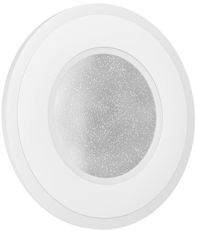 EGLO LED Deckenlampe Macchioni, Deckenleuchte mit Kristall-Effekt | Aufbauleuchte für Küche und Büro, Küchenlampe aus Metall und Kunststoff in Weiß, neutralweiß, ⌀ 20 cm