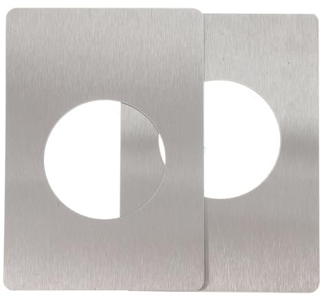 Door Reinforcement Plate - Door Knob Backing - Stainless Steel Door Knob Striker Plate for Home Use - Easy Adhesive Installation Durable and Elegant Design Safe Rounded Corners