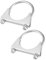 Partuto Round U Bolt Muffler Exhaust Clamps for Car / 2.75 ID 70mm / 2 Pcs Replacement