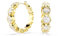 Swarovski Imber Kreolen, Rundschliff, Weiß, Goldlegierungsschicht