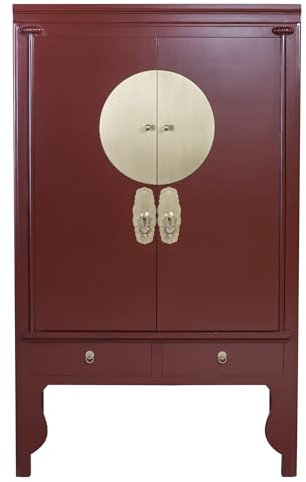 Fine Asianliving Chinesischer Hochzeitsschrank Scarlet Rot - Orientique Collection B100xT55xH175cm China Chinesischer Schrank Chinesischer Hochzeitsschrank Orientalische Möbel Asiatische