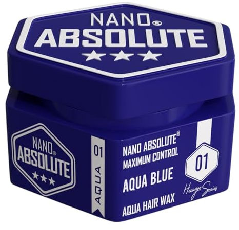 Nano Absolute Aqua Hair Wax 140ml | Haarwachs | Haar Styling Wachs | Haargel | Gel Wax | haar wax herren | barbershop Hair Styling (140ml, 01- Aqua Blue)