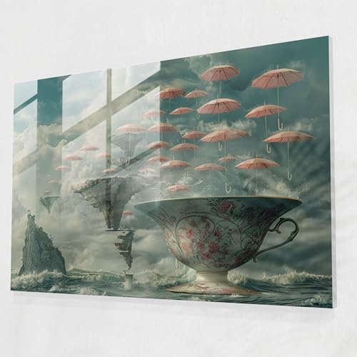 Surrealism - Taza de té gigante para decoración del hogar, arte surrealista, realidad absurda, decoración del hogar, decoración de pared, 36 x 24 pulgadas