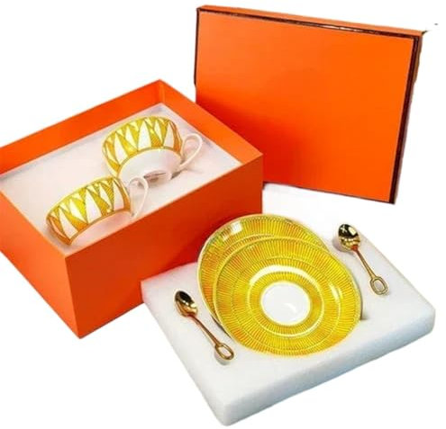 Service à Thé En Porcelaine Service à thé en porcelaine, service à café de luxe léger, café à la maison, tasse à thé parfumée fraîche et exquise, tasse et soucoupe en porcelaine solaire