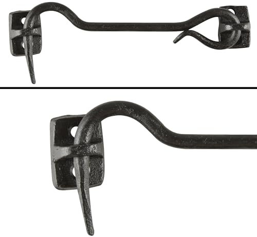 degawo Kabinenhaken KAJÜTHAKEN 'S' Sturmhaken Metall schwarz Fensterhaken Türriegel