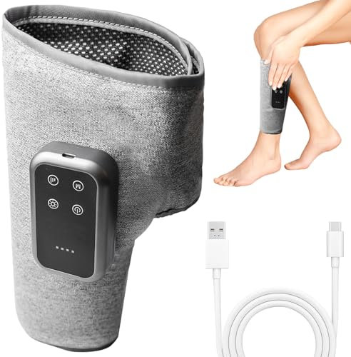Masseur de jambes : masseur de mollet avec fonction chauffante, masseur de mollet sans fil avec fonction de chauffage à 3 niveaux, appareil de massage jambes avec compression d'air, 3 modes de massage